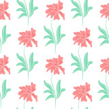 Summer floral seamless pattern vector illustration. Delicate background with flowers. Template for textile, packaging, wallpaper and design