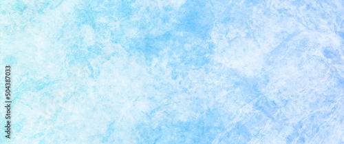 Foto White and blue color frozen ice surface design abstract background