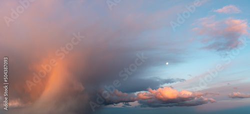 Fantastic thunderclouds at sunrise