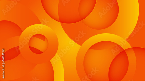Abstract yellow and orange warm tone background with simply curve lines lighting element vector for presentation design