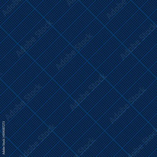 Square and rectangle in grid seamless pattern on navy blue color. Business concept. Repeating blue shapes grid texture for tie, wrapping paper, decor, presentation, card background. 