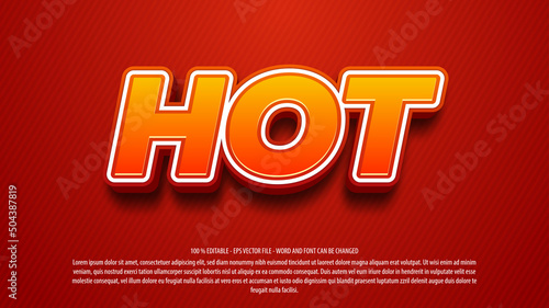 Hot 3d style editable text effect 