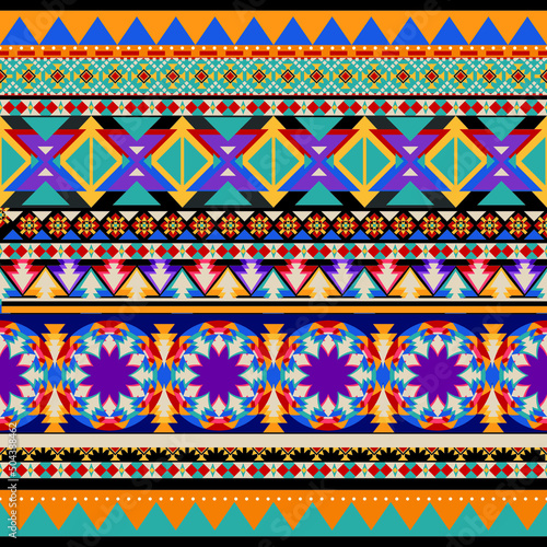 seamless ethnic pattern design.Geometric ethnic oriental ikat pattern traditional Design.ethnic oriental pattern fabric embroidery.Mexican pattern.merican pattern.latin african.indian fabric.Mexican