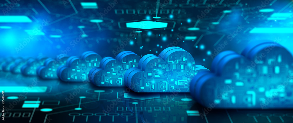 Cloud computing technology internet on Converging point of circuit with ...