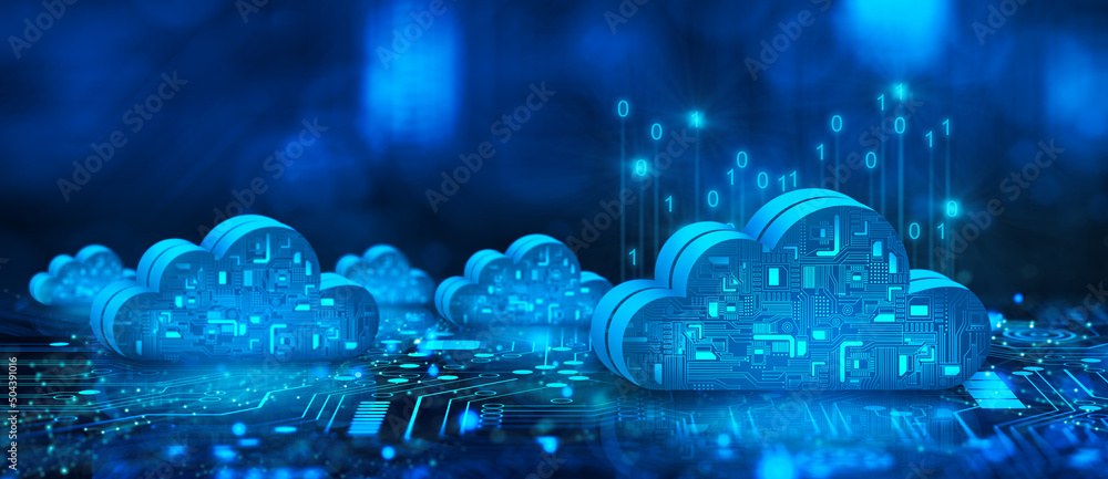Cloud computing technology internet on Converging point of circuit with ...