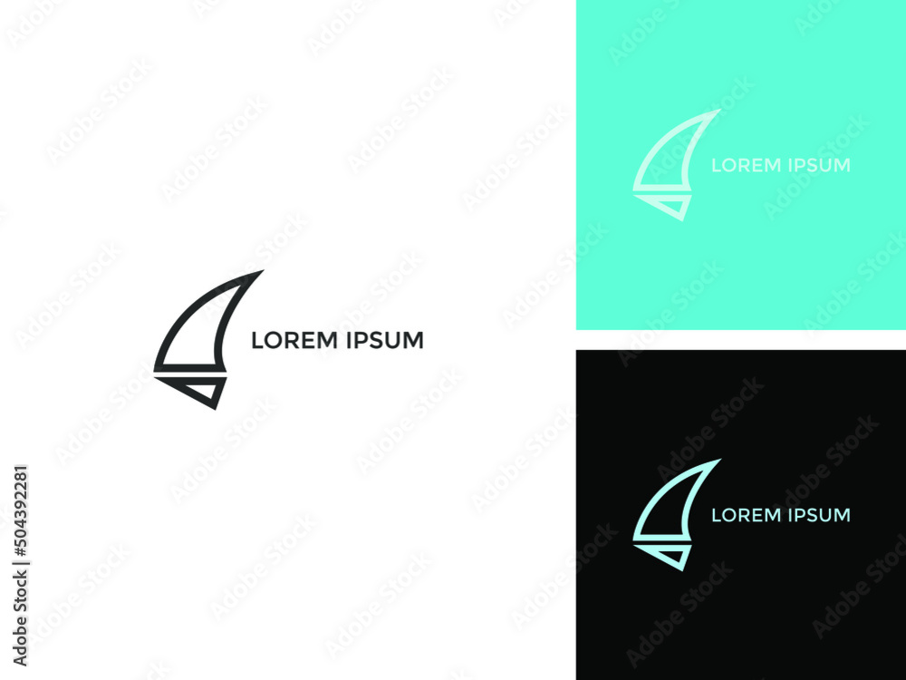 ILLUSTRATION FIN SHARK LOGO DESIGN VECTOR