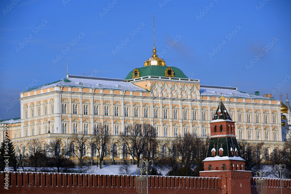 Moscow Kremlin architecture. 