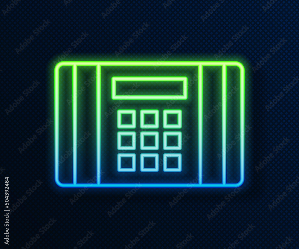 Glowing neon line Detonate dynamite bomb stick icon isolated on blue background. Time bomb - explosion danger concept. Vector Glowing neon line Detonate dynamite bomb stick icon isolated on blue background. Time bomb - explosion danger concept. Vector