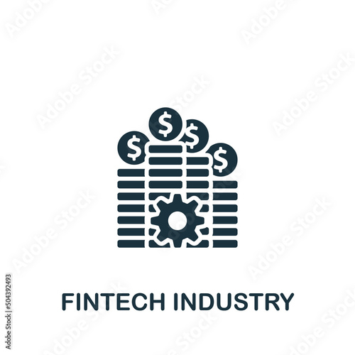 Fintech Industry icon. Monochrome simple Fintech Industry icon for templates, web design and infographics