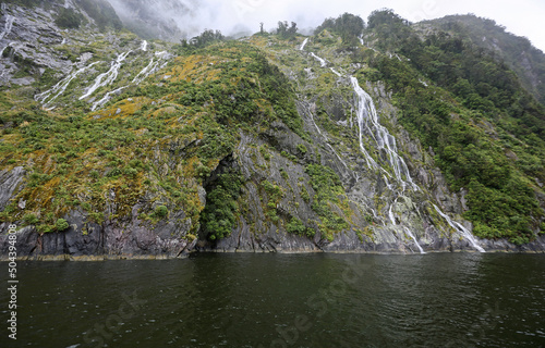 Cliffs and waterfalls - New Zealand