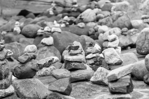 A lot of pile stones in Santinho Beach, Florianópolis