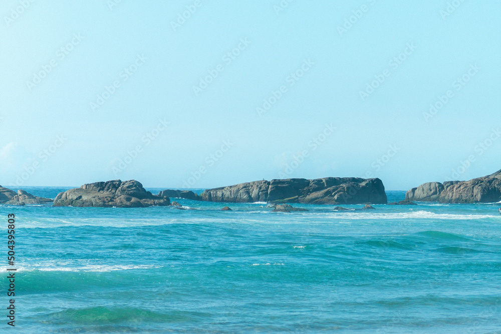 Rocks and sea from Barra Beach
