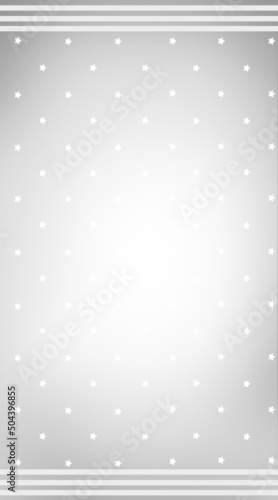 Vertical gray background with white stars and gradient in the center. Abstract background for postcards and holidays. July 4, Independence Day, Veteran Day.