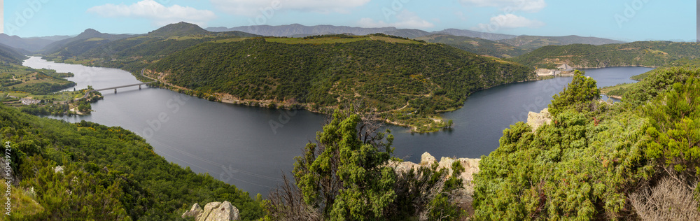 Panorama du lac de l'Agly vu du belvédère