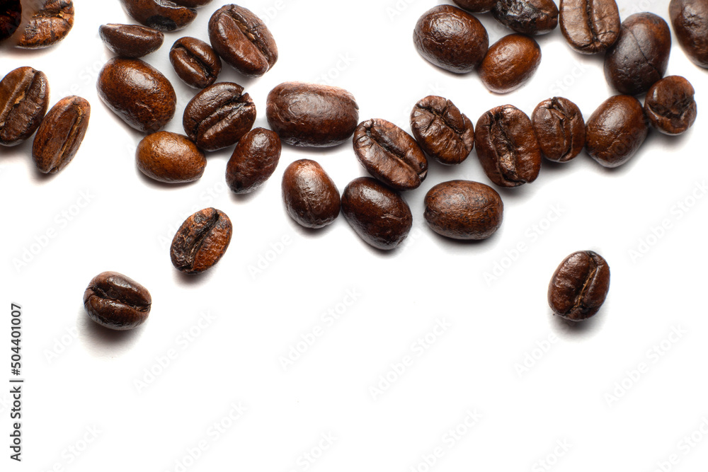 roasted coffee bean isolated on white background roasted coffee bean isolated on white background