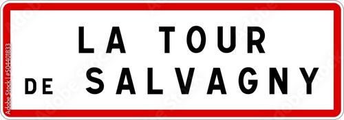 Panneau entrée ville agglomération La Tour-de-Salvagny / Town entrance sign La Tour-de-Salvagny photo