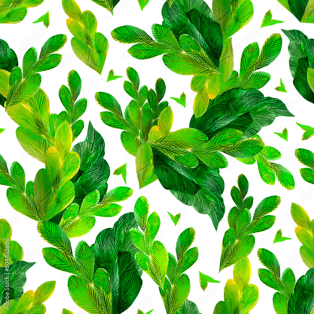 Fototapeta premium green leaf pattern