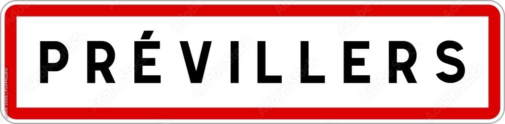 Panneau entrée ville agglomération Prévillers / Town entrance sign Prévillers Panneau entrée ville agglomération Prévillers / Town entrance sign Prévillers