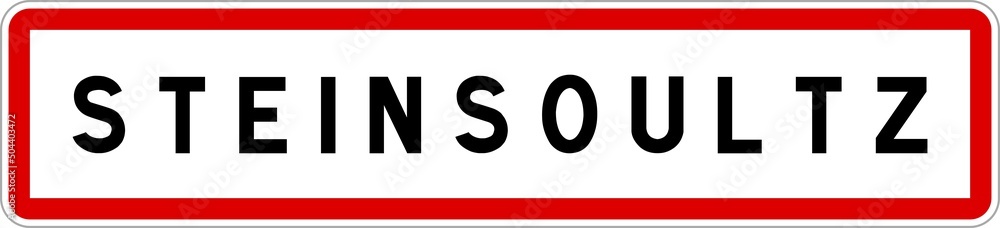 Panneau entrée ville agglomération Steinsoultz / Town entrance sign Steinsoultz Panneau entrée ville agglomération Steinsoultz / Town entrance sign Steinsoultz