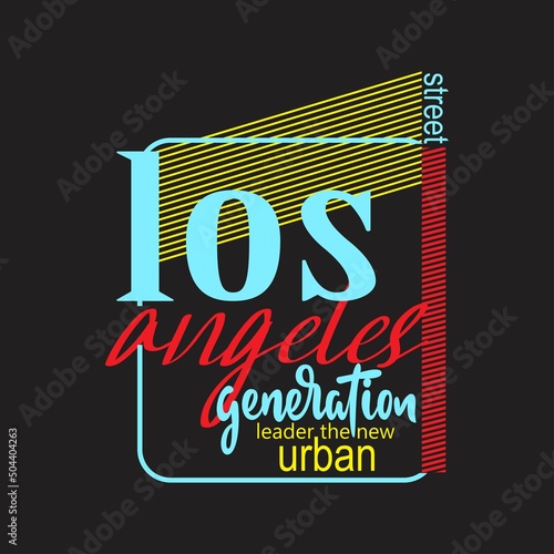 los angeles urban style Premium Vector illustration of a text graphic. suitable screen printing and DTF for the design boy outfit of t-shirts print, shirts, hoodies baba suit, kids cottons, etc.