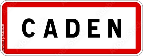 Panneau entrée ville agglomération Caden / Town entrance sign Caden photo