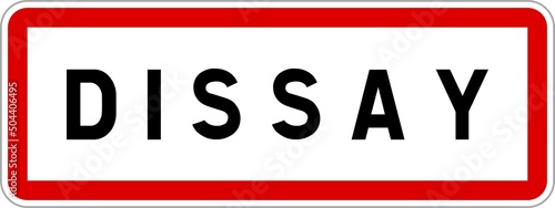 Panneau entrée ville agglomération Dissay / Town entrance sign Dissay