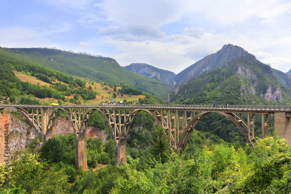 Famous Dzhurdzhevich Bridge in Montenegro