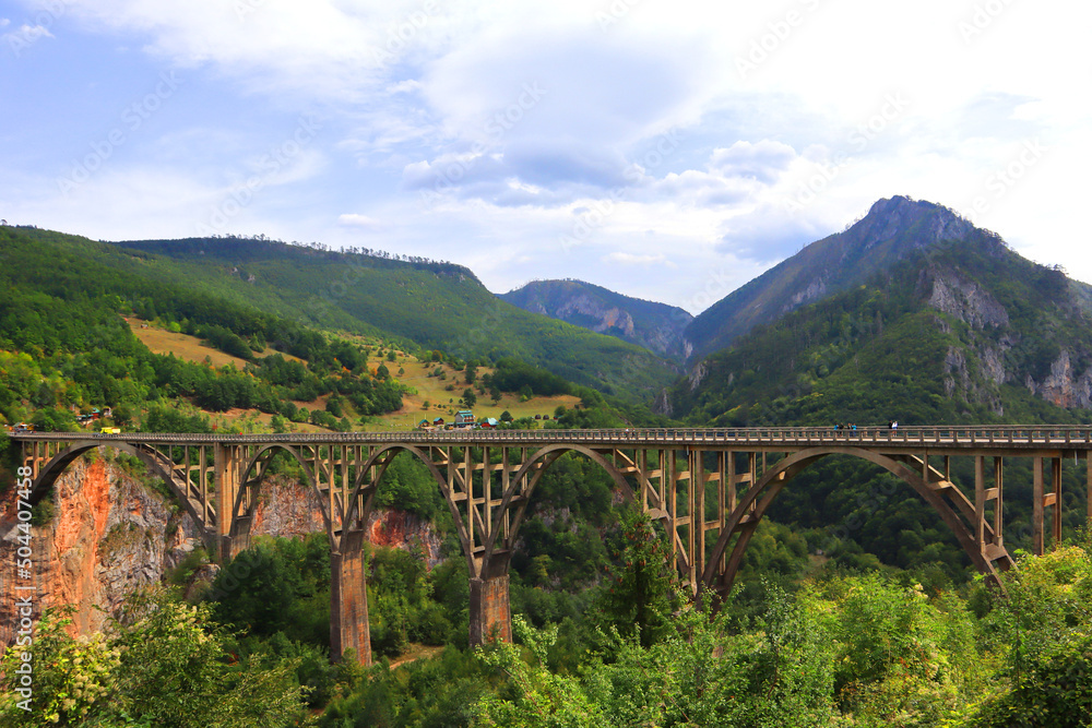 Famous Dzhurdzhevich Bridge in Montenegro