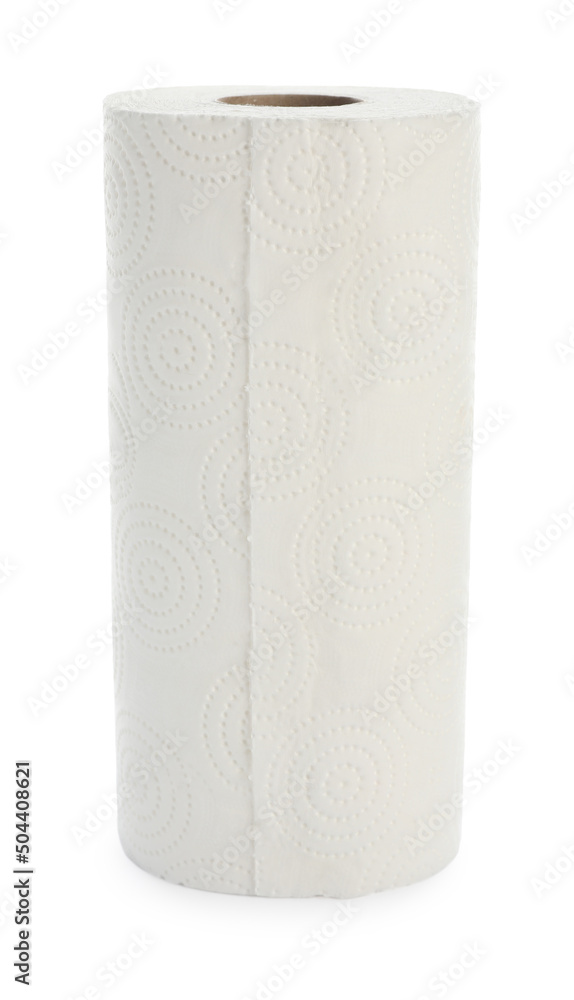 Roll of paper towels isolated on white Roll of paper towels isolated on white