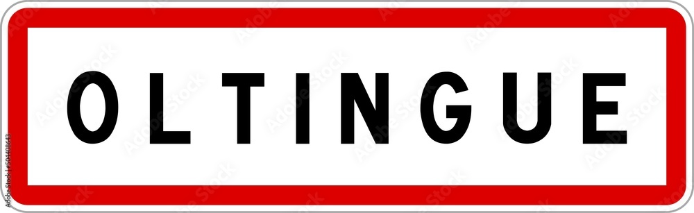 Panneau entrée ville agglomération Oltingue / Town entrance sign Oltingue