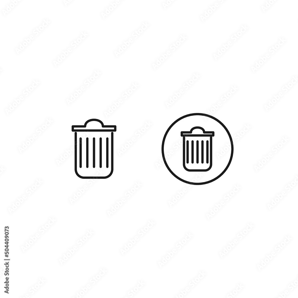 Recycle bin icon, trash can icon delete buttton Recycle bin icon, trash can icon delete buttton