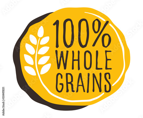 100 percent Whole Grains, sticker for cereals