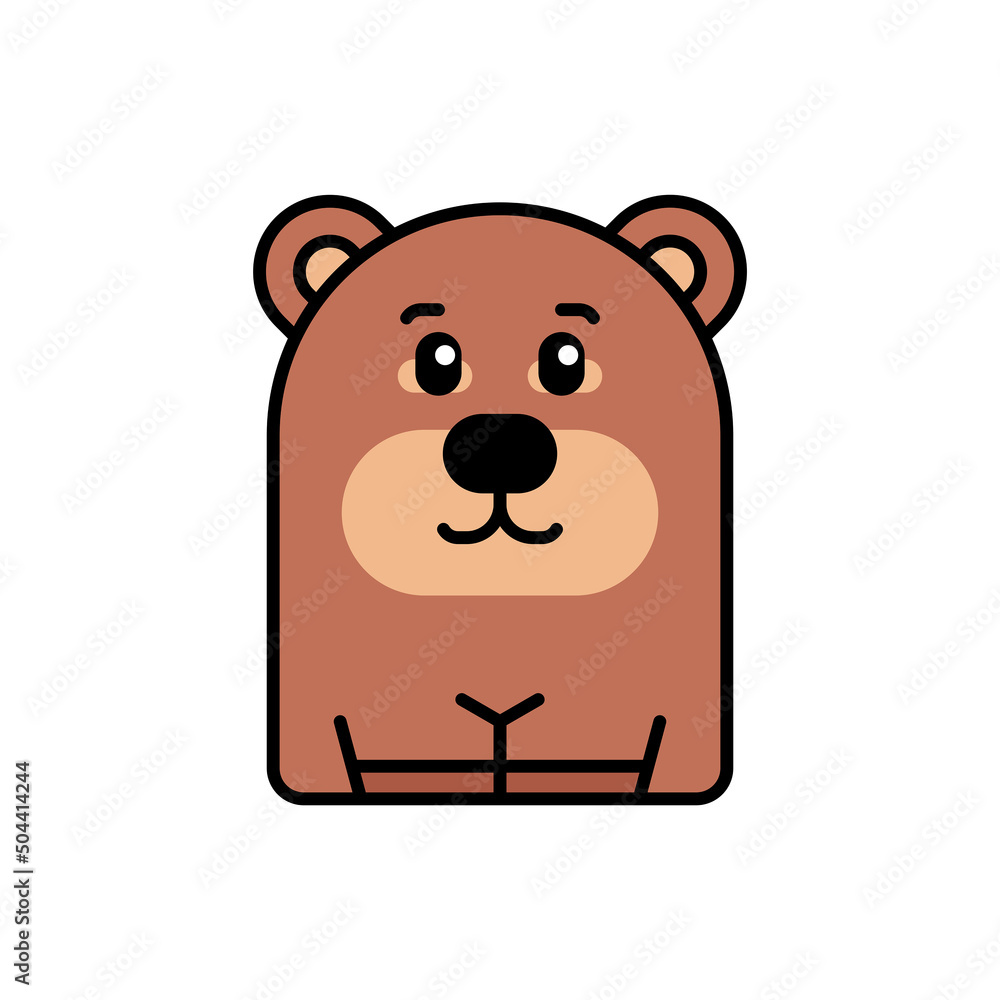 Bear icon. Icon design. Template elements. Flat style Bear icon. Icon design. Template elements. Flat style