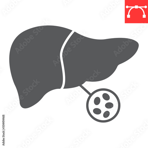 Fatty liver glyph icon, unhealthy and disease, liver vector icon, vector graphics, editable stroke solid sign, eps 10.