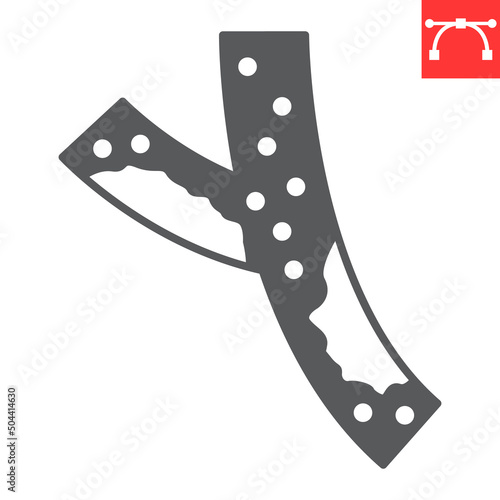 Blood vessel glyph icon, cholesterol and vein, blood vessel vector icon, vector graphics, editable stroke solid sign, eps 10.