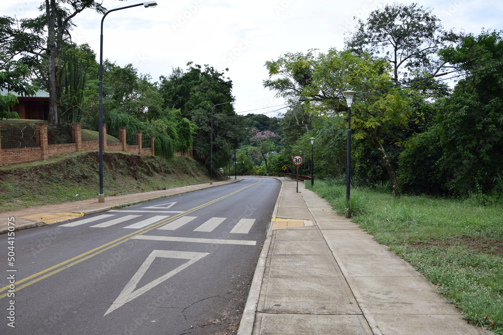 Empty streets in Puerto Iguazu Argentina. Empty streets in Puerto Iguazu Argentina.