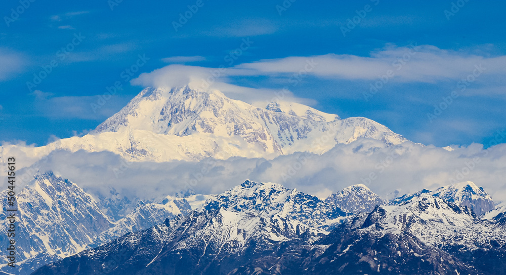 snow covered mountains