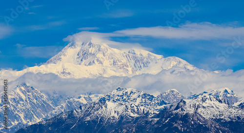 Canvas Print snow covered mountains