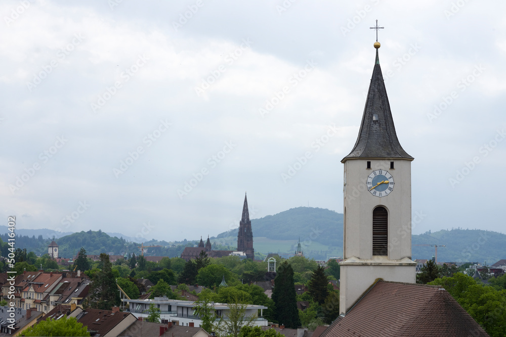 Blick von Freiburg Herdern auf die Altstadt