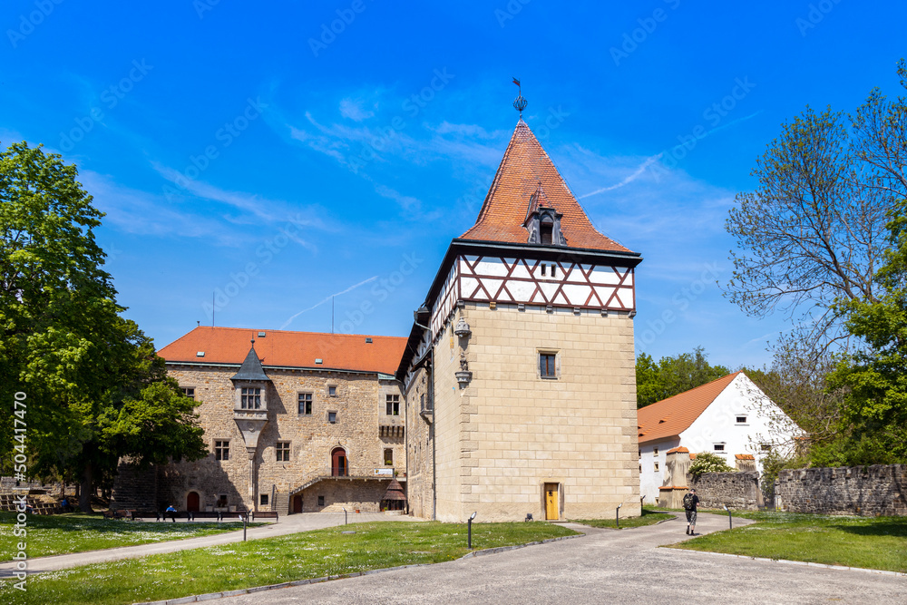 renaissance water castle Budyne nad Ohri, Usti nad Labem region, Czech republic