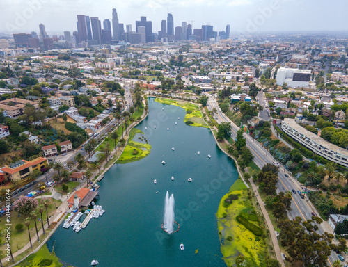 Fototapeta Naklejka Na Ścianę i Meble -  Los Angeles skyline from above