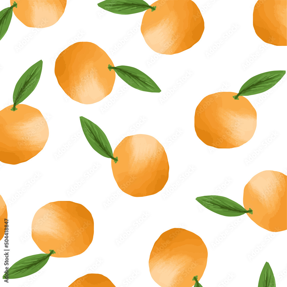 Oranges pattern. Cartoon oranges, vector art Oranges pattern. Cartoon oranges, vector art