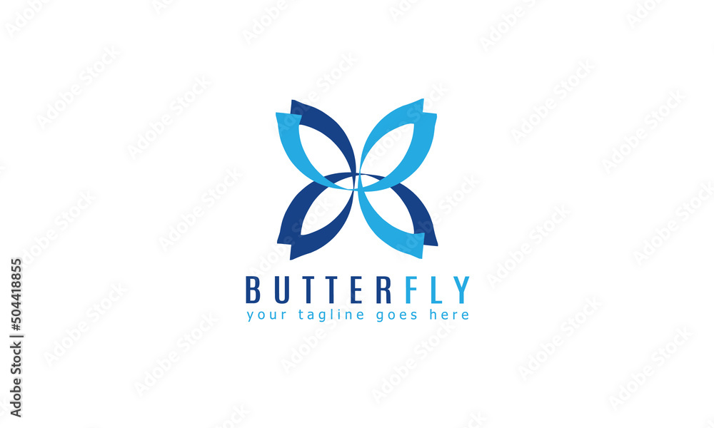 Abstract beauty butterfly logo design template Abstract beauty butterfly logo design template