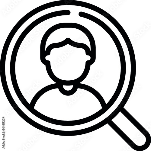 Recruitment Male Search Icon