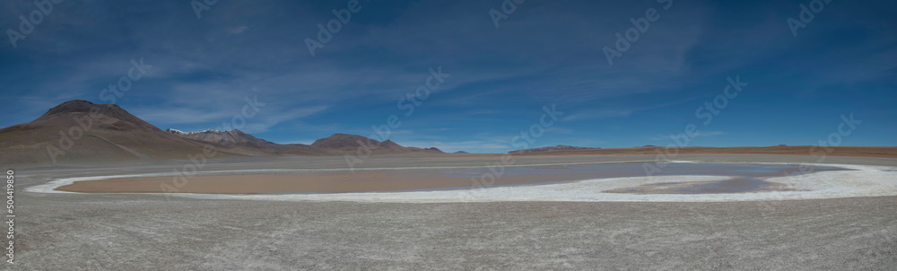 Beautiful landscape of the majestic Andes mountain range in Bolivia