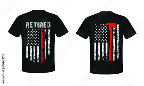Retired Fire Fighter Flag Design