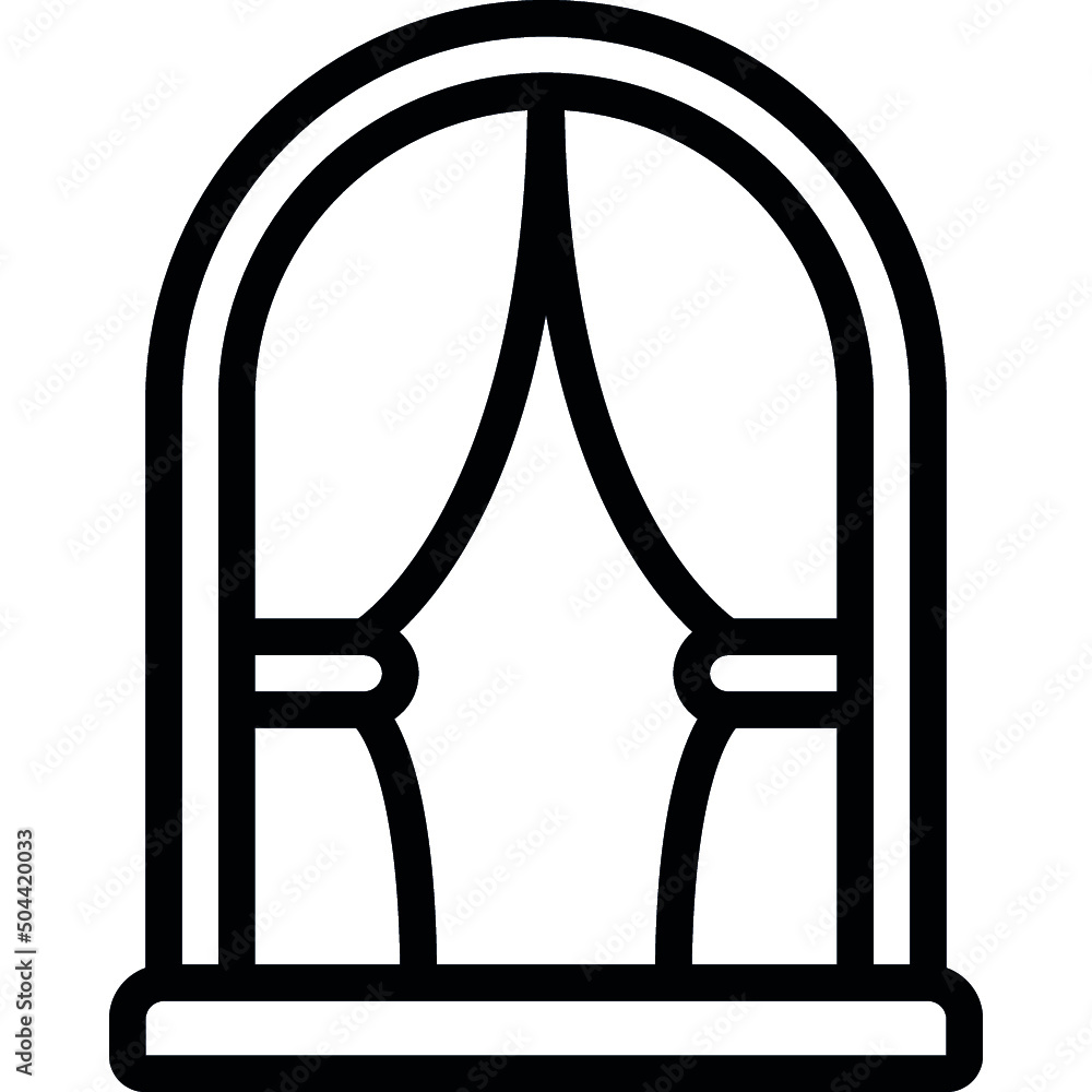 Curtain Arch Icon Curtain Arch Icon