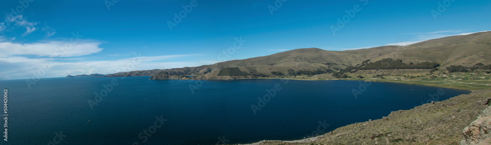 A wonderful view of the lake titikaka. Puno, Peru