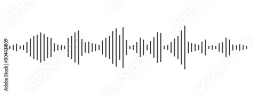 Isolated sound wave audio vector © Tupungato