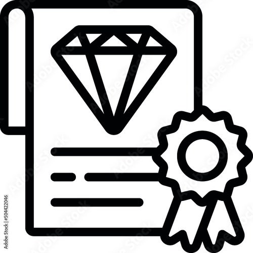 Diamond Certificate Icon